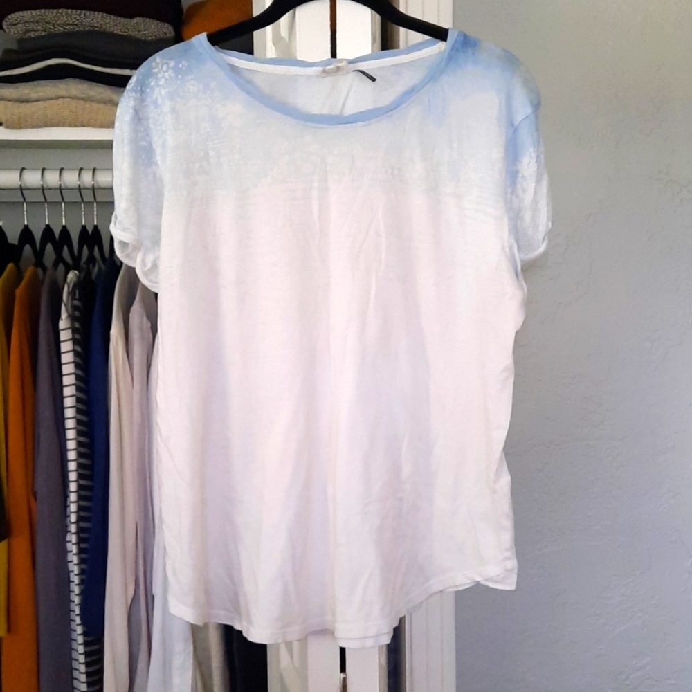 Akemi + Kin White and Blue T-Shirt